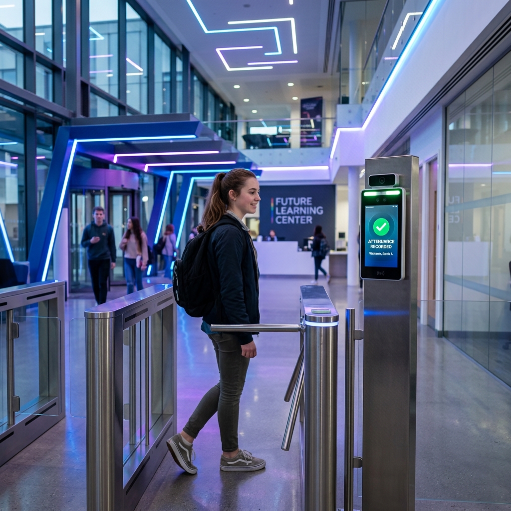 Hikvision Face ID biometrik davomat tizimi o'quv markazida